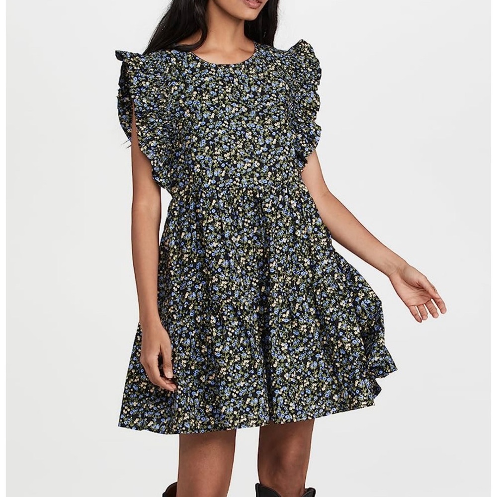 English Factory Women's Floral Ruffled Babydoll Dress Large